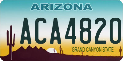 AZ license plate ACA4820