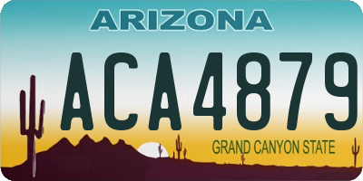 AZ license plate ACA4879