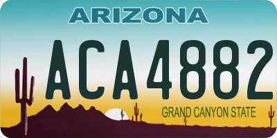 AZ license plate ACA4882