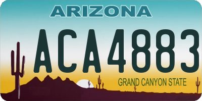 AZ license plate ACA4883