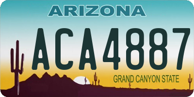 AZ license plate ACA4887