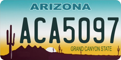 AZ license plate ACA5097