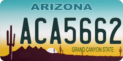AZ license plate ACA5662