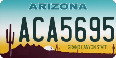 AZ license plate ACA5695
