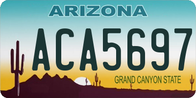 AZ license plate ACA5697