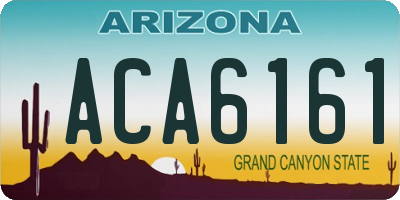 AZ license plate ACA6161