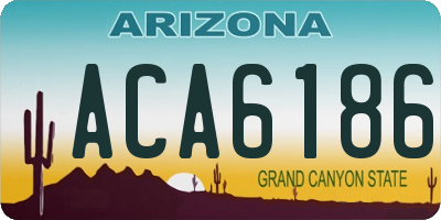 AZ license plate ACA6186