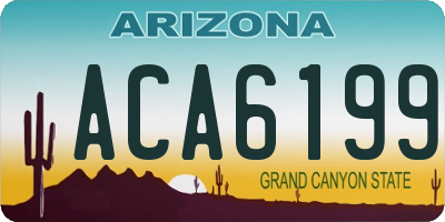 AZ license plate ACA6199