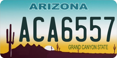 AZ license plate ACA6557