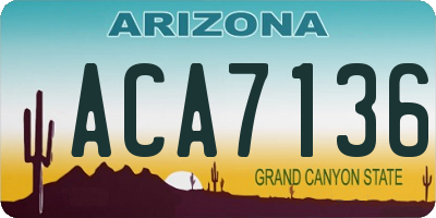 AZ license plate ACA7136
