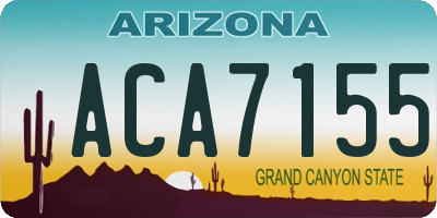 AZ license plate ACA7155