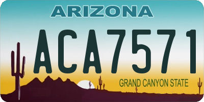 AZ license plate ACA7571