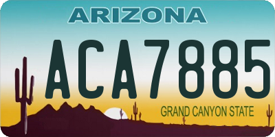 AZ license plate ACA7885