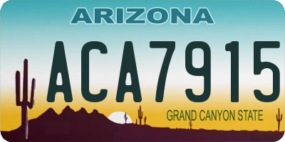 AZ license plate ACA7915
