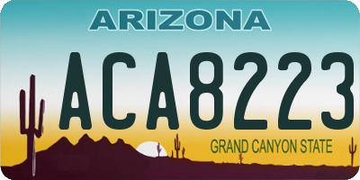 AZ license plate ACA8223