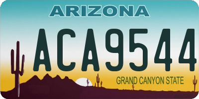 AZ license plate ACA9544