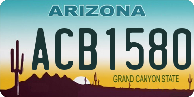 AZ license plate ACB1580