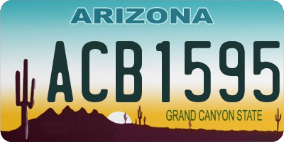 AZ license plate ACB1595