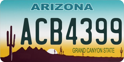 AZ license plate ACB4399