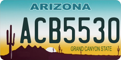 AZ license plate ACB5530