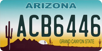 AZ license plate ACB6446