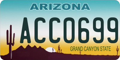 AZ license plate ACC0699