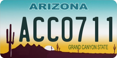 AZ license plate ACC0711