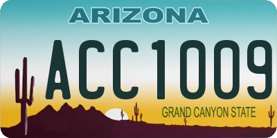 AZ license plate ACC1009