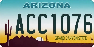 AZ license plate ACC1076