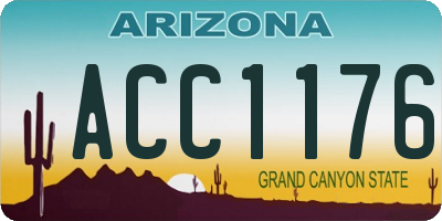 AZ license plate ACC1176
