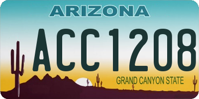 AZ license plate ACC1208