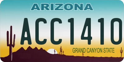 AZ license plate ACC1410