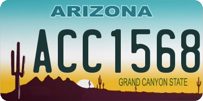 AZ license plate ACC1568