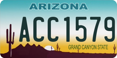 AZ license plate ACC1579