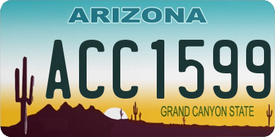 AZ license plate ACC1599