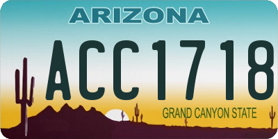 AZ license plate ACC1718