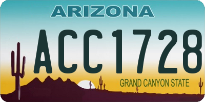 AZ license plate ACC1728