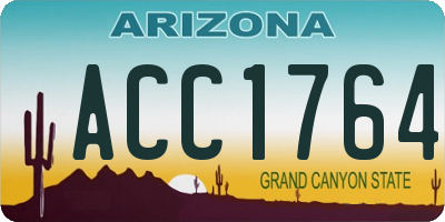 AZ license plate ACC1764