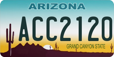 AZ license plate ACC2120