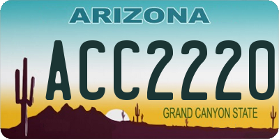 AZ license plate ACC2220