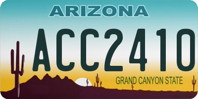 AZ license plate ACC2410
