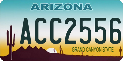 AZ license plate ACC2556