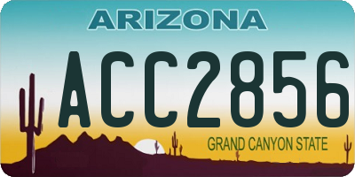 AZ license plate ACC2856