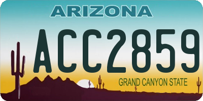 AZ license plate ACC2859