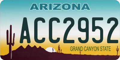AZ license plate ACC2952