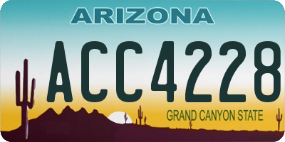 AZ license plate ACC4228