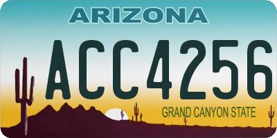 AZ license plate ACC4256
