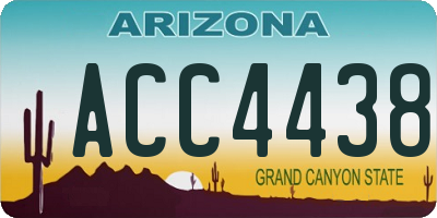 AZ license plate ACC4438