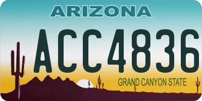 AZ license plate ACC4836