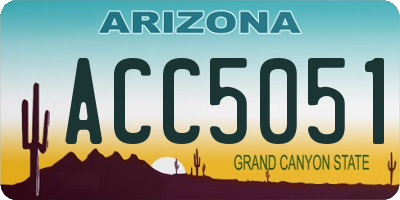 AZ license plate ACC5051